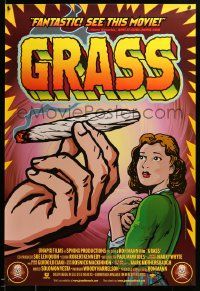 1g379 GRASS 1sh '99 history of marijuana in the U.S., Harrelson, great pseudo-retro drug artwork!