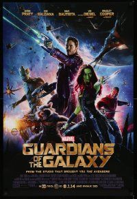 1g393 GUARDIANS OF THE GALAXY advance DS 1sh '14 Zoe Saldana, Marvel Comics sci-fi!