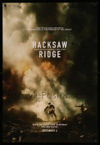 1g394 HACKSAW RIDGE teaser DS 1sh '16 Andrew Garfield as PFC Desmond Doss, directed by Mel Gibson!