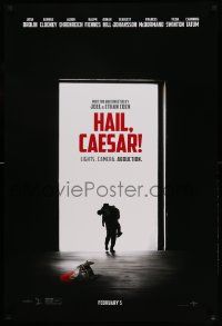 1g395 HAIL, CAESAR black teaser DS 1sh '16 Joel Coen & Ethan Coen, Brolin, Clooney, Fiennes, Hill!