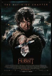 1g421 HOBBIT: THE BATTLE OF THE FIVE ARMIES int'l advance DS 1sh '14 Martin Freeman as Bilbo Baggins