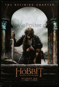 1g422 HOBBIT: THE BATTLE OF THE FIVE ARMIES teaser DS 1sh '14 Martin Freeman as Bilbo Baggins!