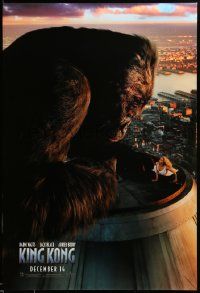 1g516 KING KONG teaser DS 1sh '05 Naomi Watts & ape on rooftop of Empire State Building!