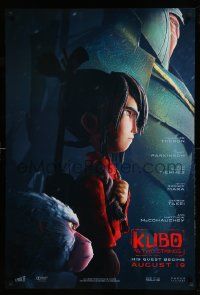 1g522 KUBO & THE TWO STRINGS int'l advance DS 1sh '16 Mara, Theron, Takei, Fiennes, profile art!
