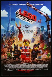 1g538 LEGO MOVIE advance DS 1sh '14 the story of a nobody who saved everybody!