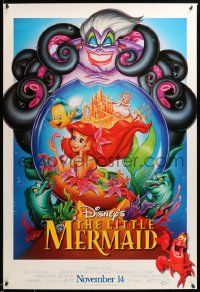 1g552 LITTLE MERMAID advance DS 1sh R1997 great images of Ariel & cast, Disney cartoon!