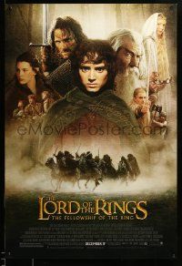1g562 LORD OF THE RINGS: THE FELLOWSHIP OF THE RING advance 1sh '01 Tolkien, montage of top cast!