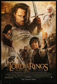 1g564 LORD OF THE RINGS: THE RETURN OF THE KING advance DS 1sh '03 Jackson, cast montage!