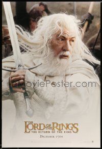 1g566 LORD OF THE RINGS: THE RETURN OF THE KING teaser DS 1sh '03 Ian McKellan as Gandalf!