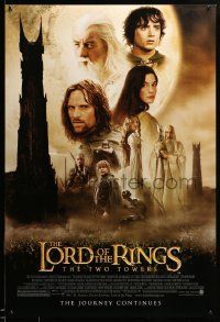 1g567 LORD OF THE RINGS: THE TWO TOWERS DS 1sh '02 Peter Jackson epic, montage of cast!