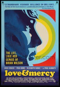 1g571 LOVE & MERCY DS 1sh '15 Cusack in title role as older Brian Wilson, Paul Dano as the younger!