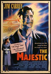 1g581 MAJESTIC DS 1sh '01 great art of Jim Carrey, directed by Frank Darabont!