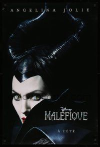 1g583 MALEFICENT export:French teaser DS 1sh '14 close-up image of sexy Angelina Jolie in title role