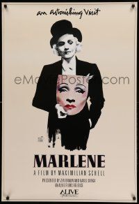 1g588 MARLENE 1sh '86 Dietrich biography directed by Max Schell, art by Michaele Vollbrach!