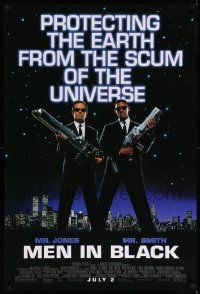 1g601 MEN IN BLACK advance DS 1sh '97 Will Smith & Tommy Lee Jones protecting the Earth!