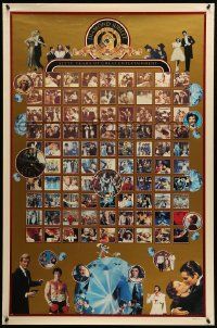 1g604 MGM DIAMOND JUBILEE 1sh '83 images of all the Metro-Goldwyn-Mayer greats on gold background!