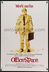 1g657 OFFICE SPACE style A advance DS 1sh '99 Mike Judge directed, Stephen Root covered in post-its!