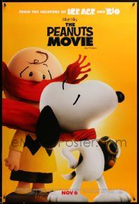 1g675 PEANUTS MOVIE style C advance 1sh '15 image of Charlie Brown & Snoopy!
