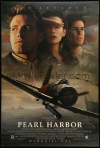 1g678 PEARL HARBOR advance DS 1sh '01 cast portrait of Ben Affleck, Josh Hartnett, Beckinsale, WWII