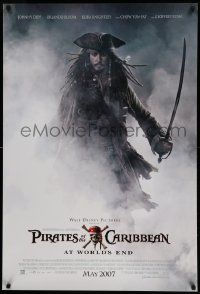 1g687 PIRATES OF THE CARIBBEAN: AT WORLD'S END advance DS 1sh '07 Johnny Depp as Captain Jack!