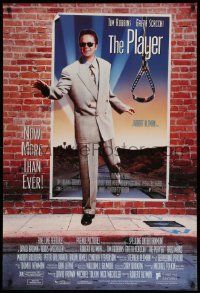 1g690 PLAYER 1sh '92 Robert Altman, Tim Robbins, great image of noose made of film!