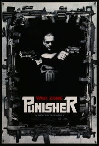 1g707 PUNISHER: WAR ZONE teaser DS 1sh '08 great image of Ray Stevenson with weapons!
