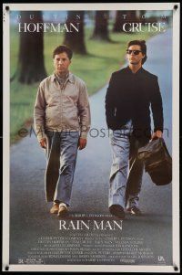 1g716 RAIN MAN 1sh '88 Tom Cruise & autistic Dustin Hoffman, directed by Barry Levinson!