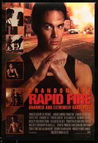 1g717 RAPID FIRE style C int'l DS 1sh '92 Powers Boothe, Nick Mancuso, great images of Brandon Lee