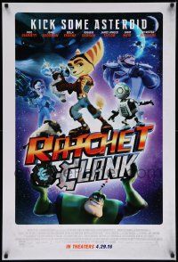 1g718 RATCHET & CLANK advance DS 1sh '16 CGI animated comedy, Giamatti, kick some asteroid!