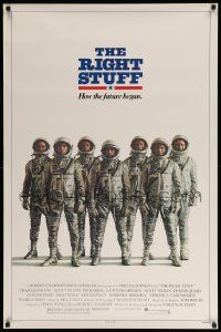 1g729 RIGHT STUFF advance 1sh '83 great line up of the first NASA astronauts all suited up!