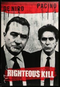 1g730 RIGHTEOUS KILL teaser 1sh '08 cool image of Robert De Niro & Al Pacino!