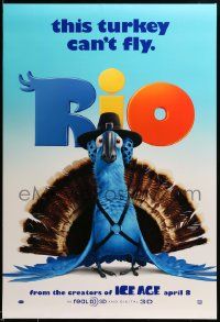 1g733 RIO style B teaser DS 1sh '11 Anne Hathaway, Jesse Eisenberg, creators of Ice Age!