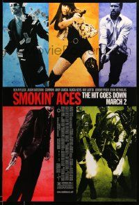 1g820 SMOKIN' ACES advance DS 1sh '07 March style, Ben Affleck, Jason Bateman, Ryan Reynolds, Keys!