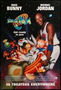 1g836 SPACE JAM int'l 1sh '96 Michael Jordan & Bugs Bunny with cast in outer space!