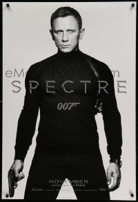 1g842 SPECTRE IMAX teaser DS 1sh '15 cool image of Daniel Craig as James Bond 007 with gun!
