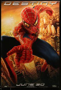 1g849 SPIDER-MAN 2 teaser 1sh '04 great image of Tobey Maguire in the title role, Destiny!
