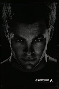 1g860 STAR TREK teaser DS 1sh '09 close-up of Chris Pine as Captain Kirk!