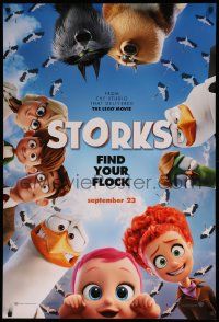 1g882 STORKS advance DS 1sh '16 Stoller & Sweetland, voices of Andy Samburg and Aniston, wacky!