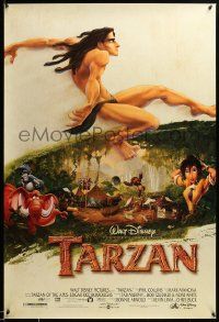 1g909 TARZAN DS 1sh '99 Walt Disney, Edgar Rice Burroughs, great sketch artwork!