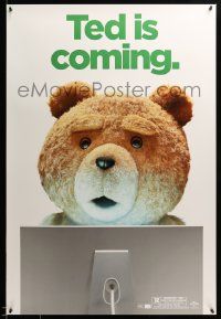 1g911 TED wilding 1sh '12 Mark Wahlberg, Mila Kunis, image of teddy bear using Mac, rare!