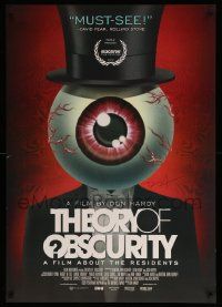 1g918 THEORY OF OBSCURITY: A FILM ABOUT THE RESIDENTS signed 27x39 1sh '15 by director Don Hardy!