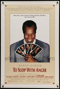 1g934 TO SLEEP WITH ANGER 1sh '90 great image of Danny Glover holding cards with cast!