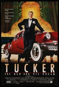 1g950 TUCKER: THE MAN & HIS DREAM int'l 1sh '88 Francis Ford Coppola, c/u of Bridges in tux w/car!
