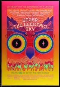 1g955 UNDER THE ELECTRIC SKY DS 1sh '14 cool wild psychedelic art image of owl!