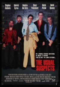 1g958 USUAL SUSPECTS recalled DS 1sh '95 Baldwin, Byrne, Pollak, Del Toro, Kevin Spacey with watch!