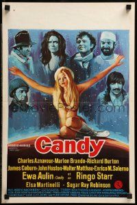 1h021 CANDY Belgian '68 Marlon Brando, Ringo Starr, Walter Matthau & pretty Ewa Aulin!