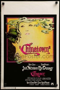 1h025 CHINATOWN Belgian '74 Polanski, art of Jack Nicholson & Faye Dunaway by Pearsall!