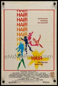 1h083 HAIR Belgian '79 Milos Forman, Treat Williams, musical, great artwork!