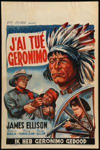 1h094 I KILLED GERONIMO Belgian '50 Chief Thunder Cloud, they called him a murdering savage!