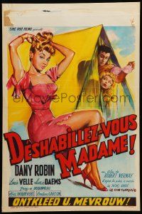1h131 LE COIN TRANQUILLE Belgian '57 Louis Velle, completely different art of sexy Dany Robin!